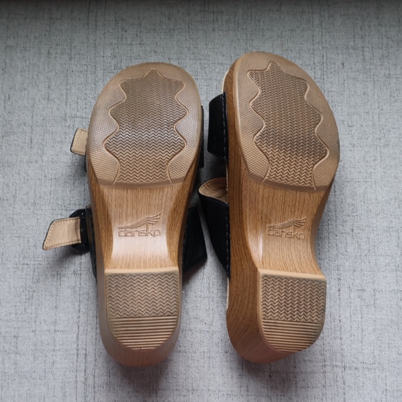 Dansko Sophie Wedge Sandals Womens EU Size 38 (Approx. 7.5-8) Black Leather - Picture 5 of 7